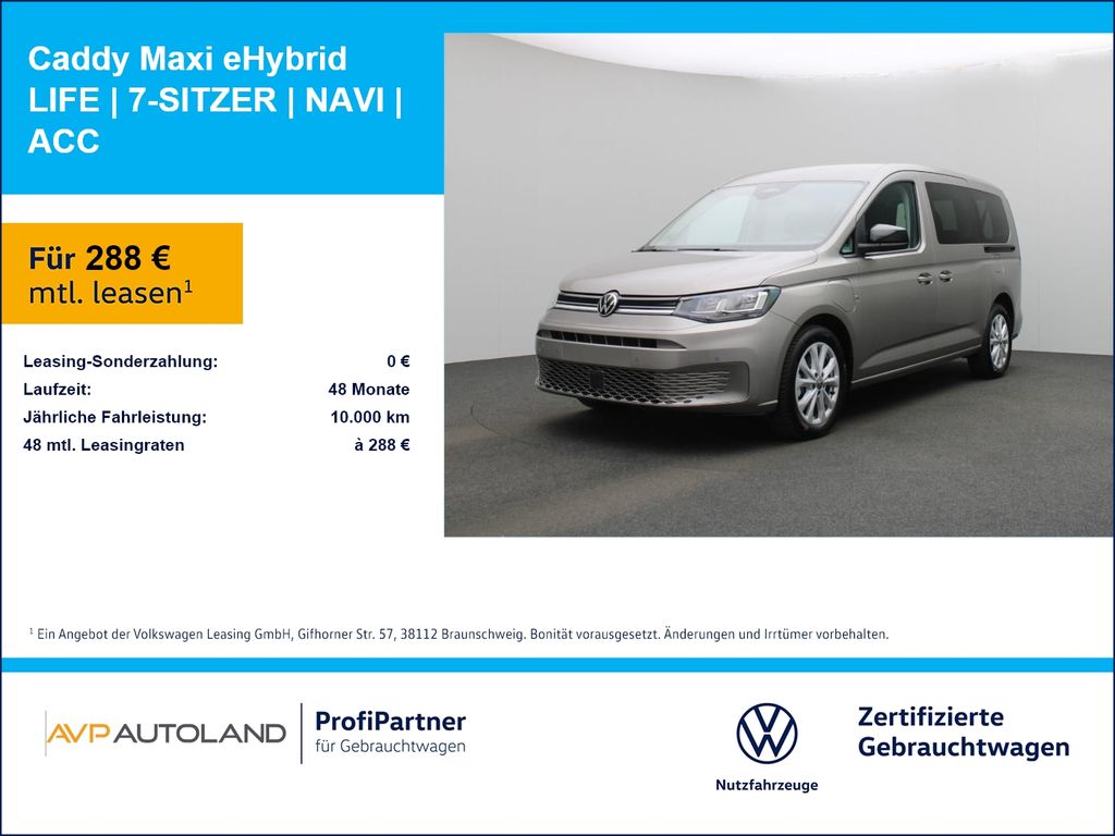 Volkswagen Caddy Maxi eHybrid LIFE | 7-SITZER | NAVI | ACC