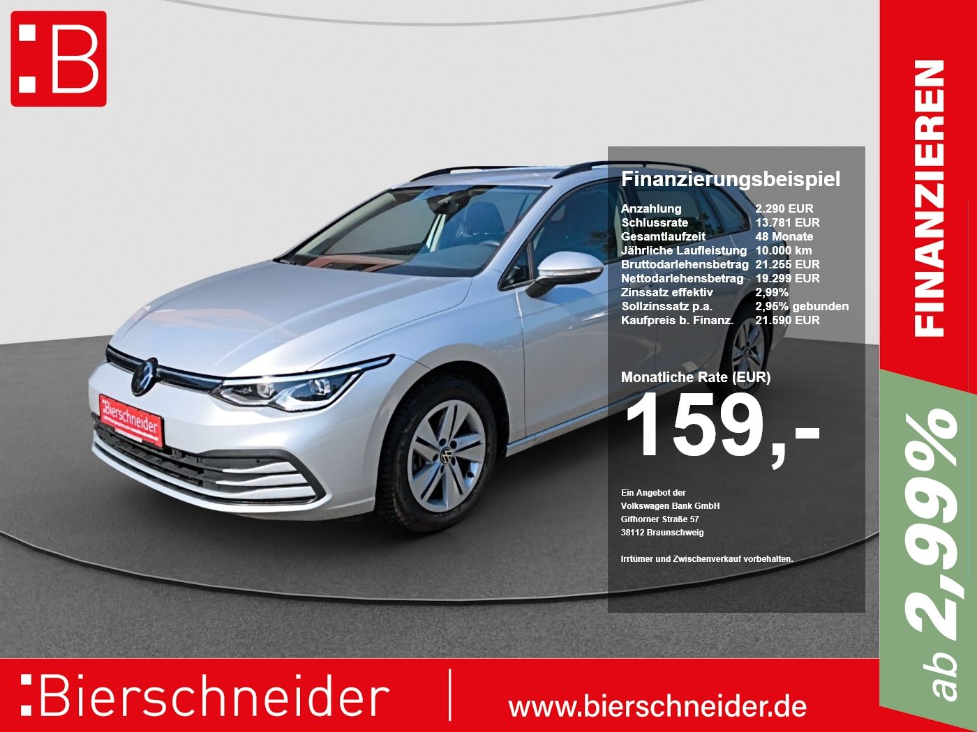 Volkswagen Golf VIII Var. 2.0 TDI DSG Life NAVI ACC VOLL-LE