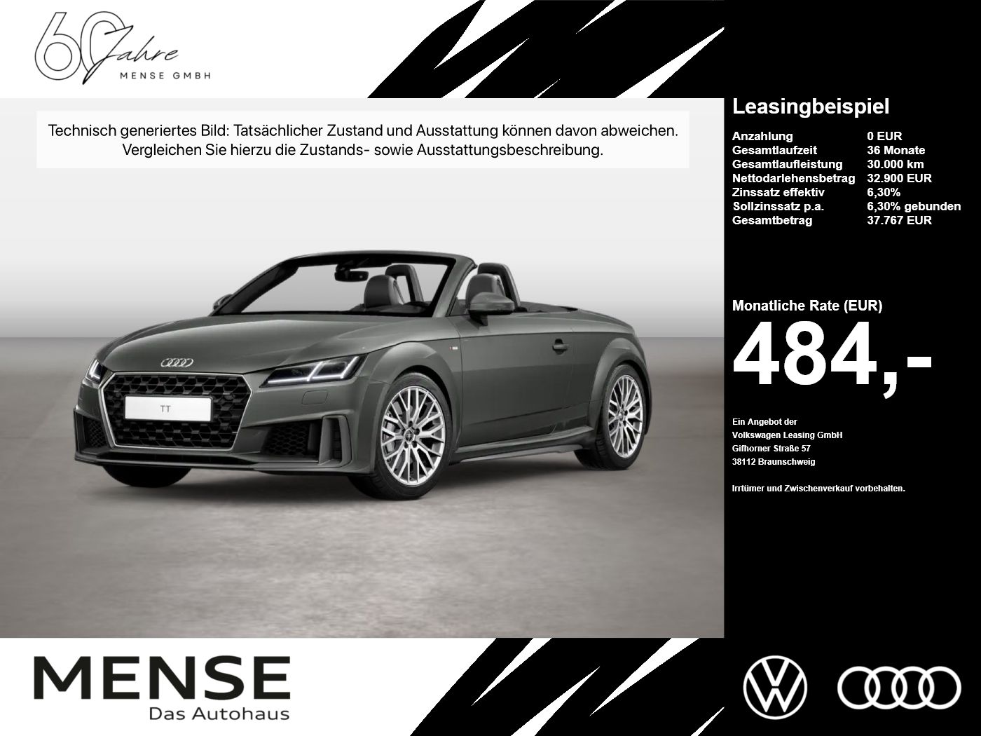 Audi TT Roadster 45 TFSI S tronic B&O CarPlay LED PDC