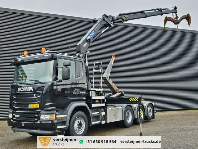 Scania G450 8x4-6 / HOOKLIFT + HMF 21 t/m CRANE / KRAN