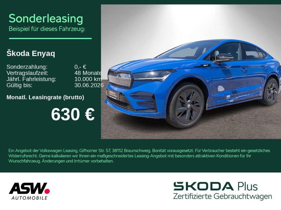 Skoda Enyaq RS Lounge LED Nav 360° Pano HUD ACC Canton