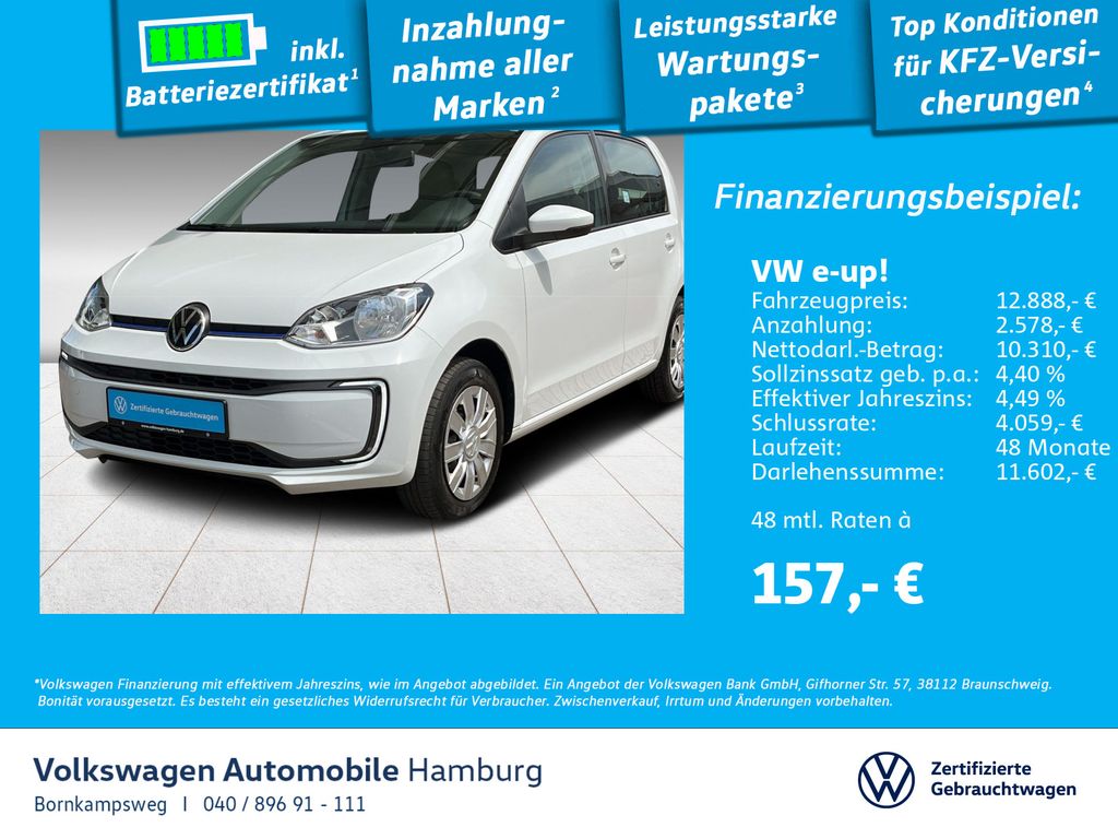 Volkswagen e-up! move up! Sitzheizung Kamera Klima CCS