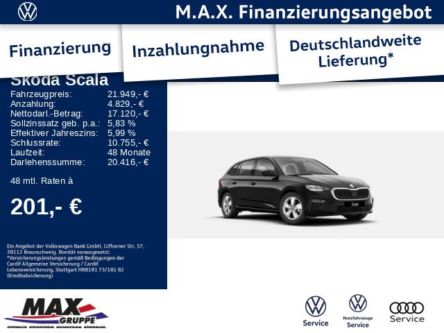 Skoda Scala 1.0 TSI Selection LED+VCP+LANE ASSIST+SMAR