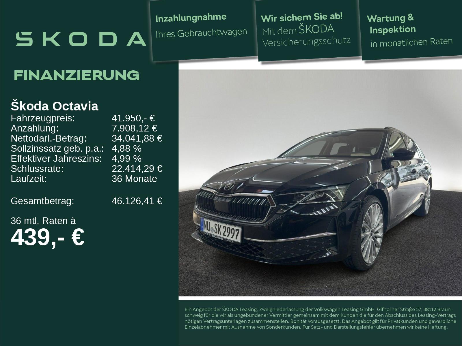 Skoda Octavia Combi Selection 2.0 TDI DSG 19 AHK LEDER