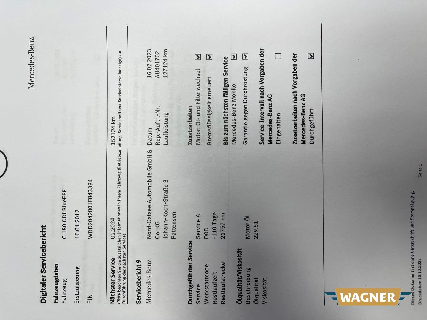 Fahrzeugabbildung Mercedes-Benz C 180 T CDI BlueEfficiency DPF Sitzheizung