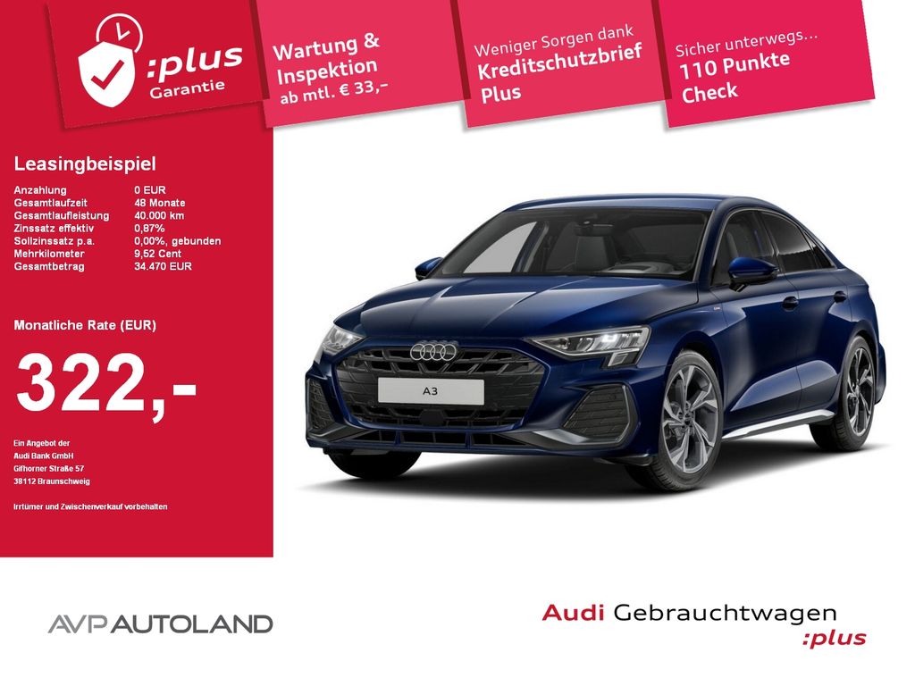 A3 Limousine 35 TFSI S tronic S line | AHK |