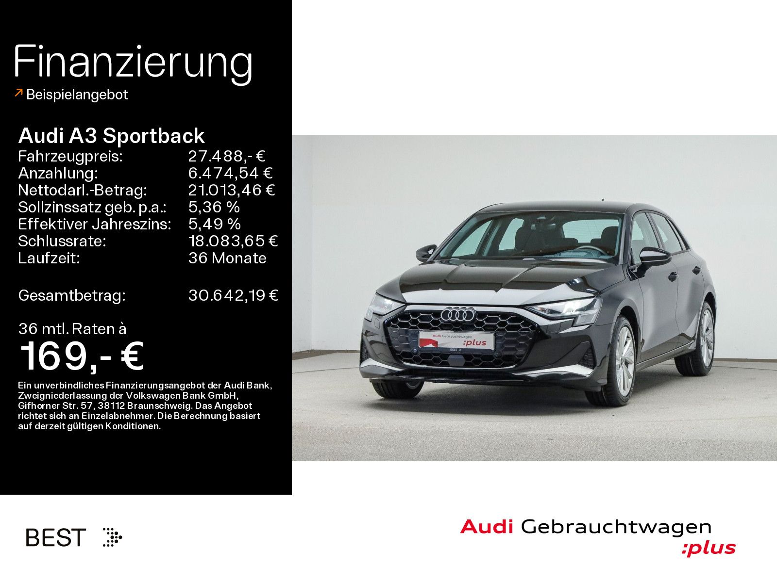 Audi A3 Sportback 35 TDI advanced, Navi, Sonos, Assis