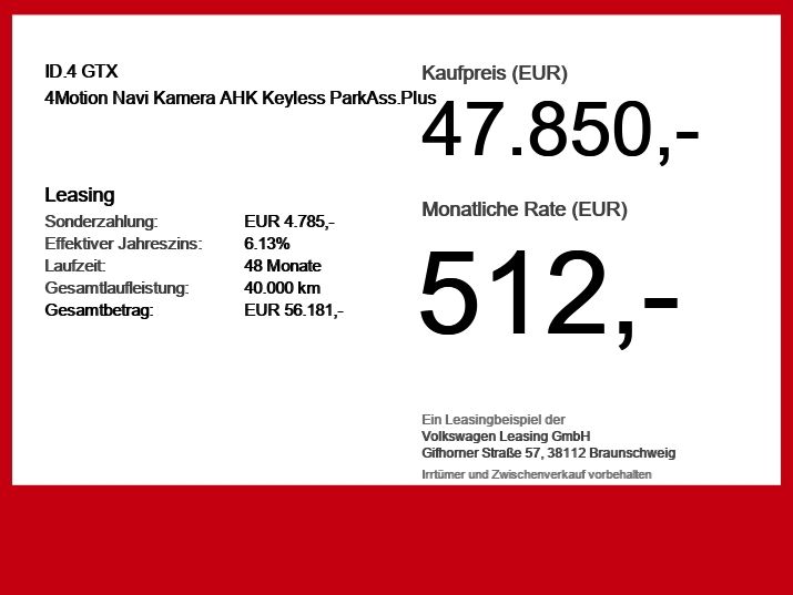 Volkswagen ID.4 GTX 4Motion Navi Kamera AHK Keyless ParkAss foto 6