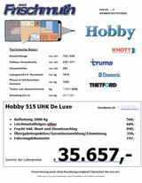 Hobby De Luxe 515 UHK Hubbett Auflast - Hobby Wohnwagen