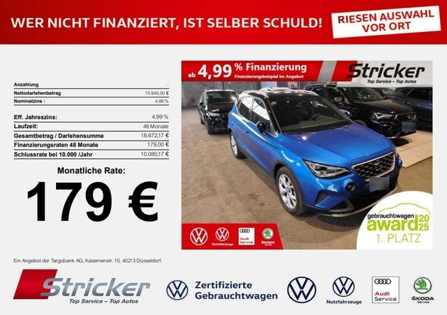 SEAT Arona FR 1.0 TSI 179,-ohne Anzahlung LED App-Con