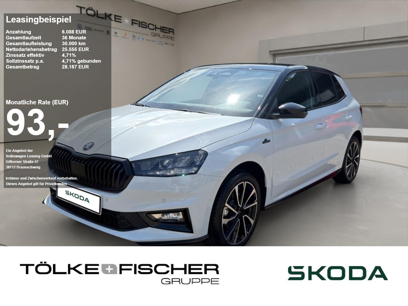Skoda Fabia 1.0 TSI Monte Carlo ACC Kam. Navi LED