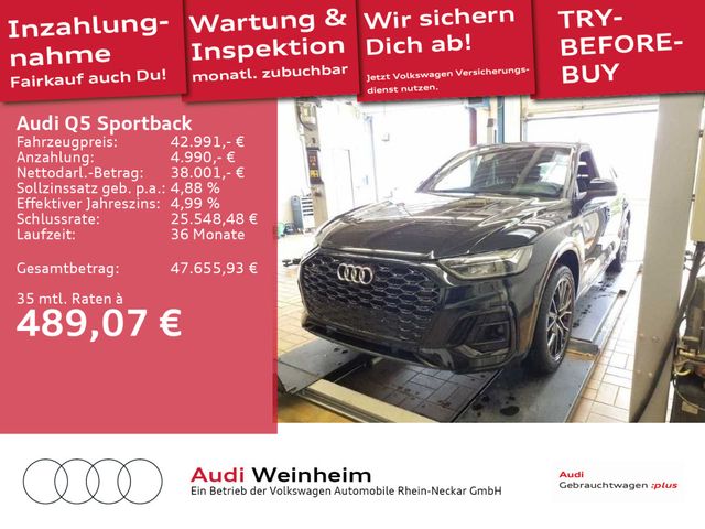 Audi Q5 Sportback 45 TFSI Black S-Line Head Up S-Sitz