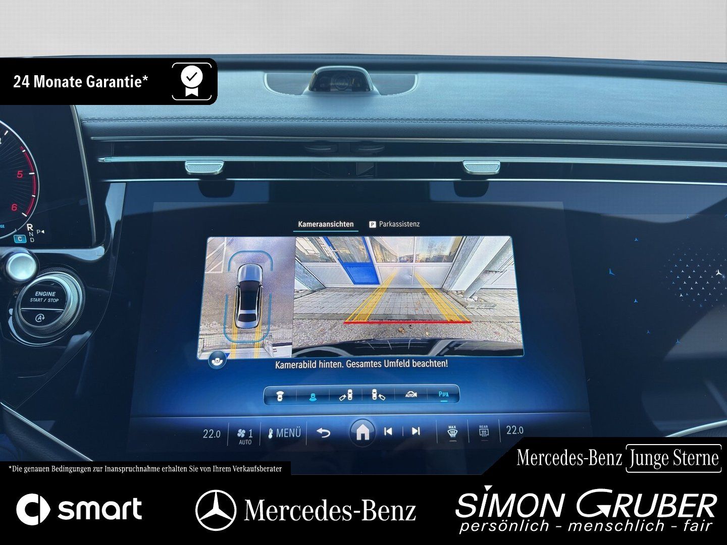 Fahrzeugabbildung Mercedes-Benz E 220 d AMG Superscreen Pano Burm Night 360° 20"