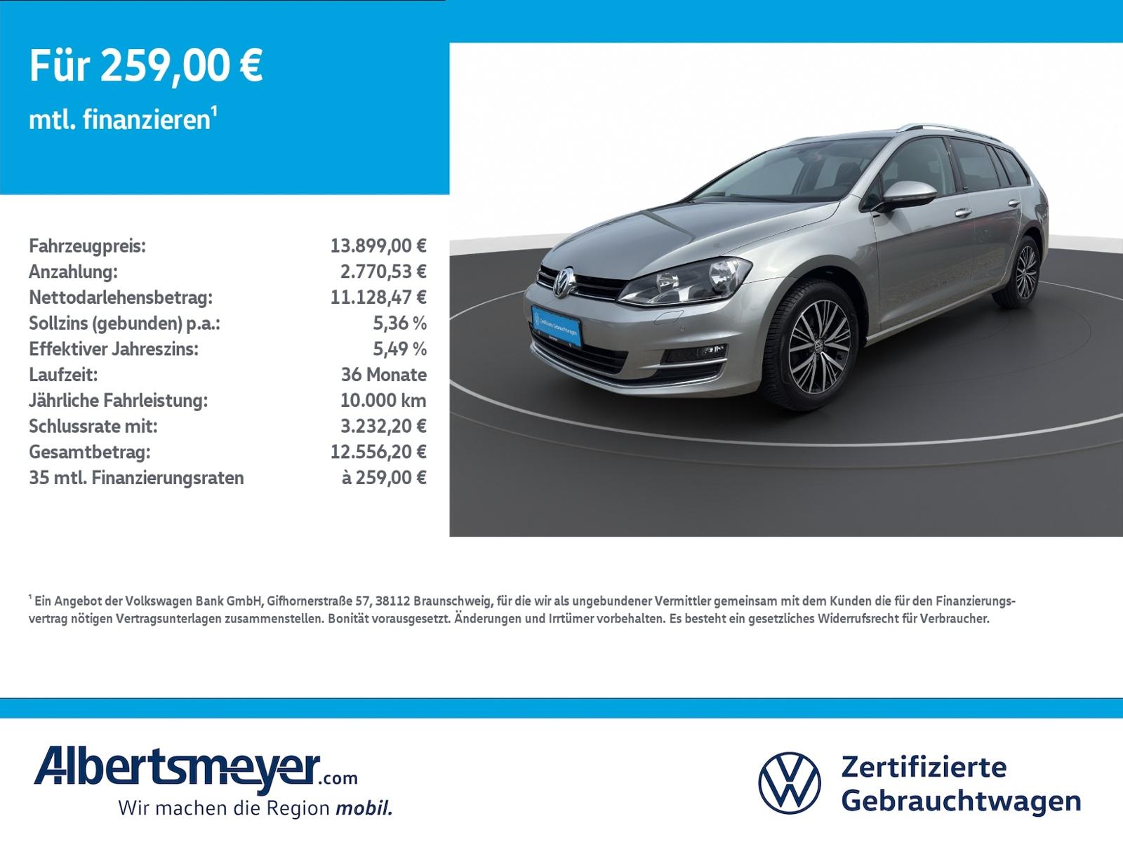 Volkswagen Golf VII Variant 1.6 TDI 4Motion Allstar +STANDH