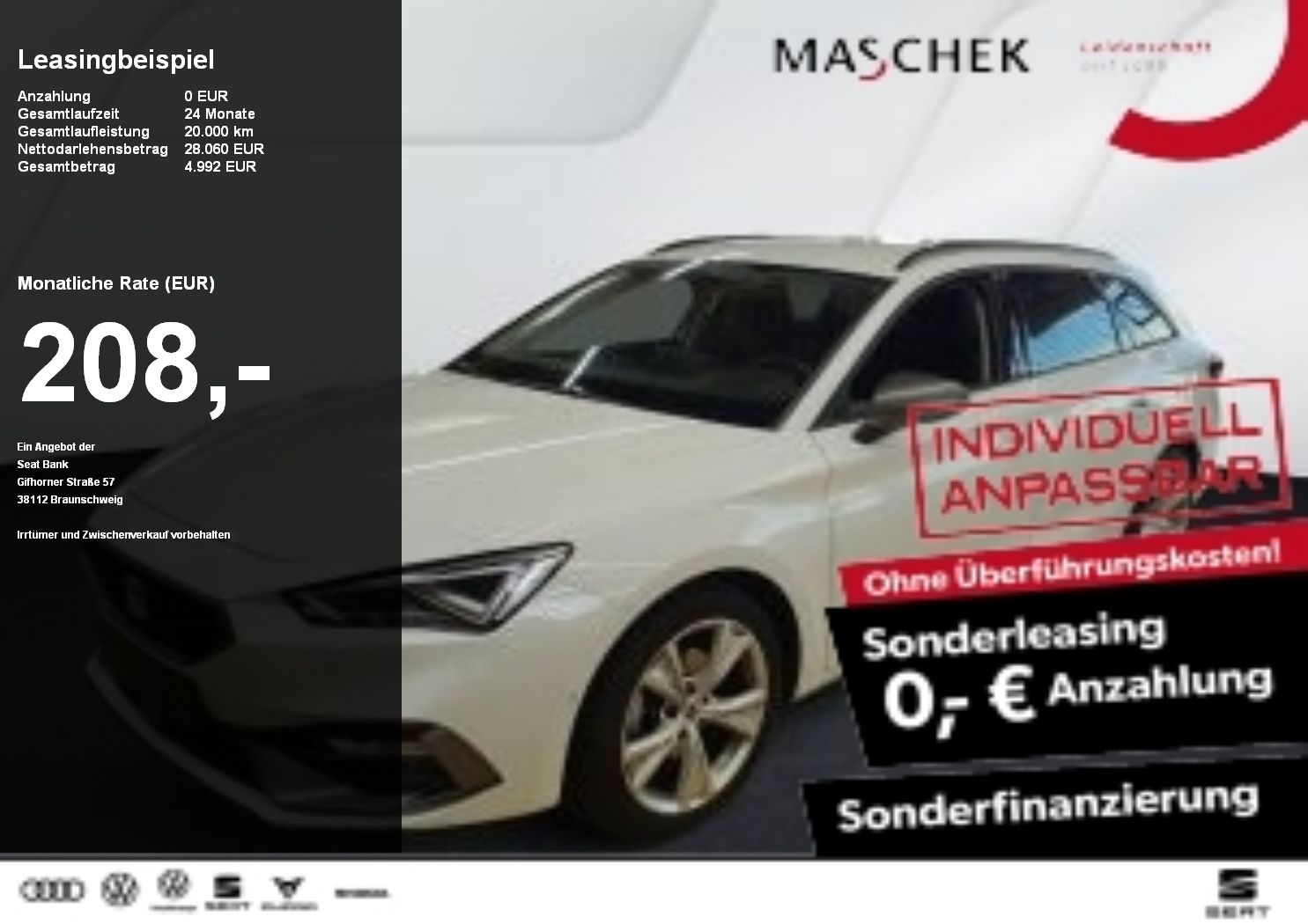 Seat Leon ST FR 1.5 eTSI DSG Matrix Navi ACC RearView