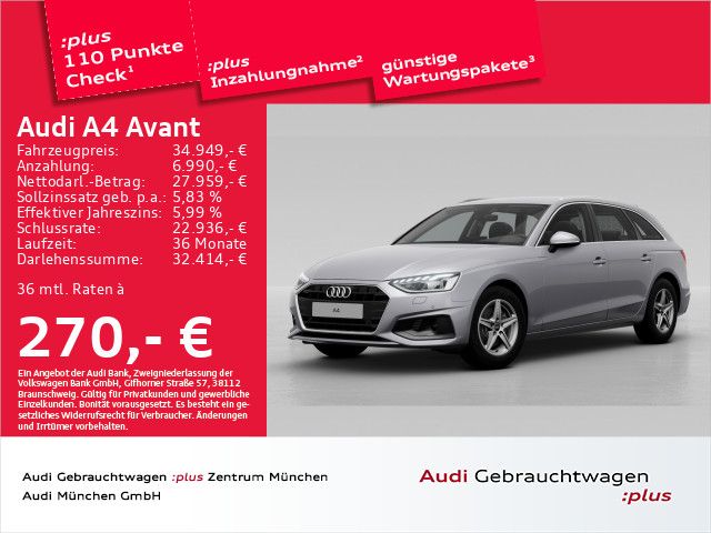 Audi A4 Avant 30 TDI S tronic Virtual+/Navi+/SitzHzg