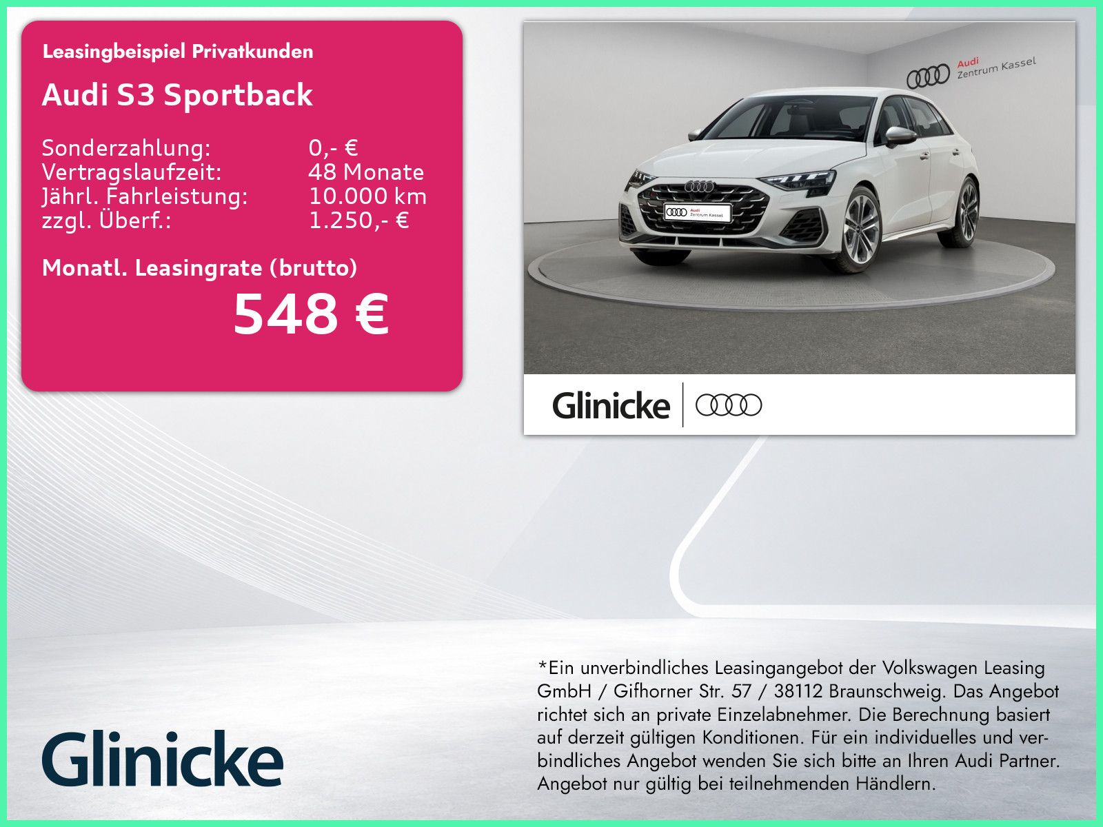 Audi S3 Sportback TFSI NEUBESTELLUNG MJ 2027