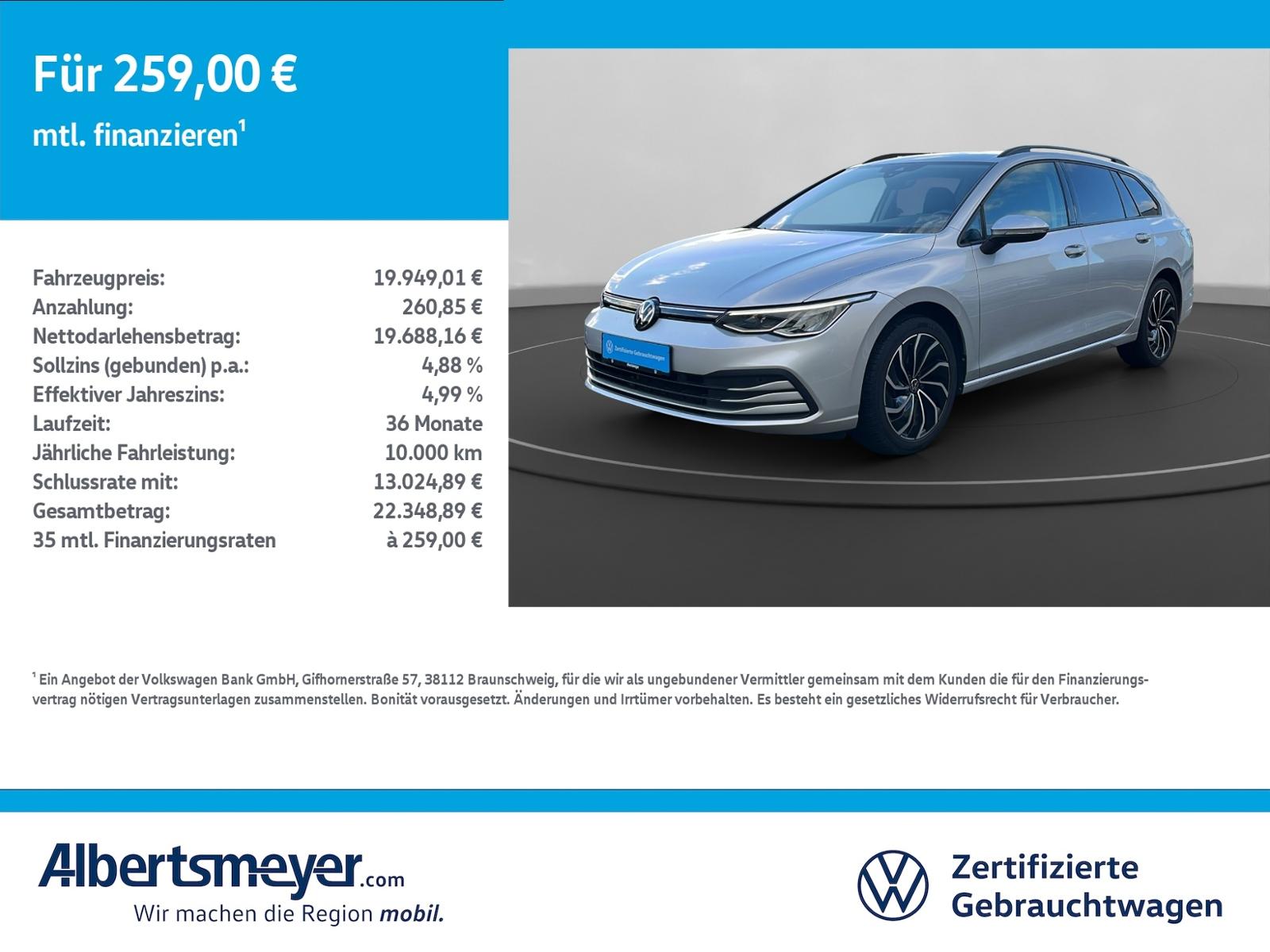 Volkswagen Golf VIII Variant 2.0 TDI Life +AHK+HARMAN+NAVI+