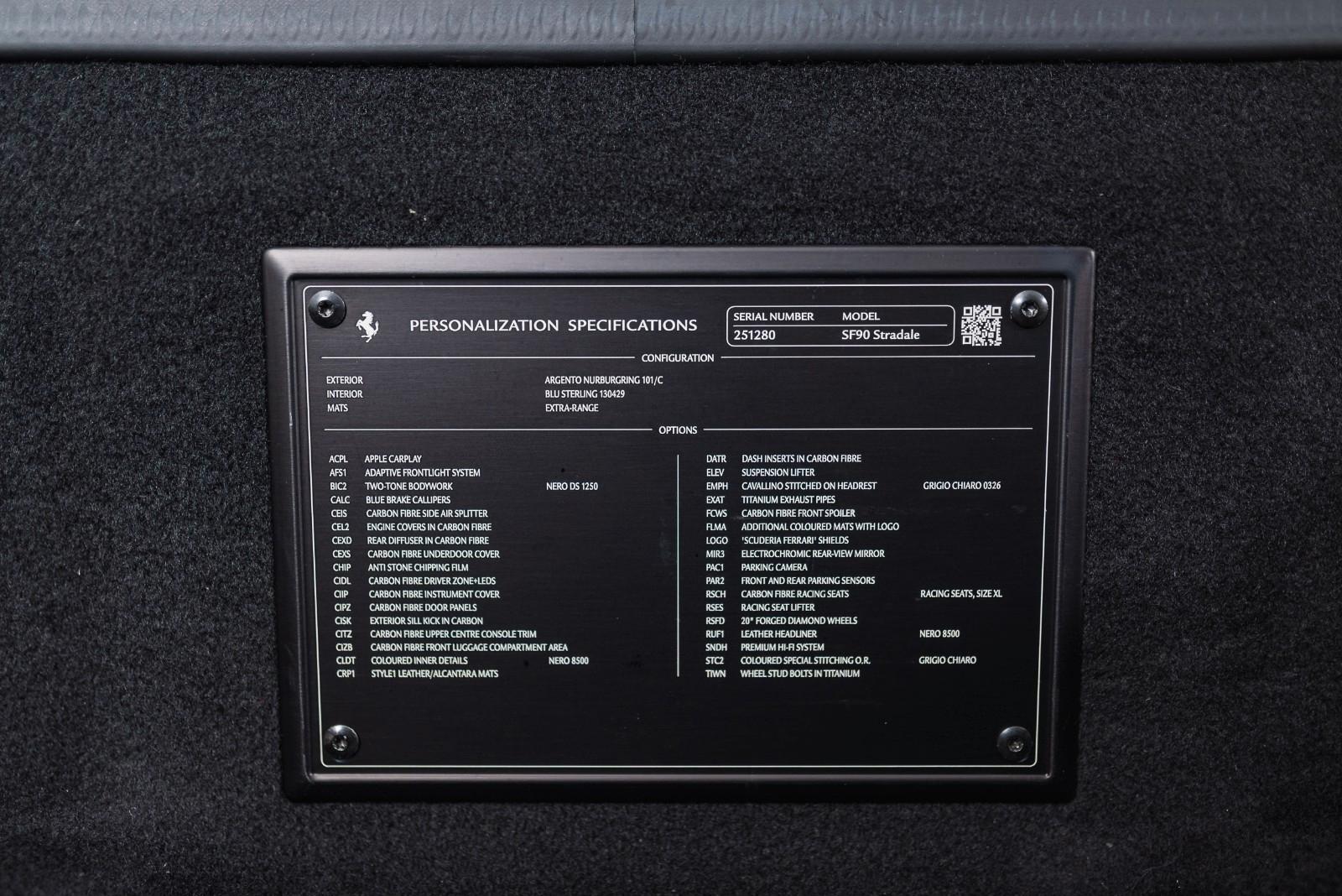 Ferrari SF90 - Garantie, Carbon, Lift, JBL, VAT