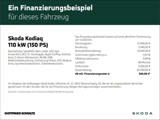 Skoda Kodiaq 2.0 TDI Soleil LED LEDER STANDHZG NAVI SH