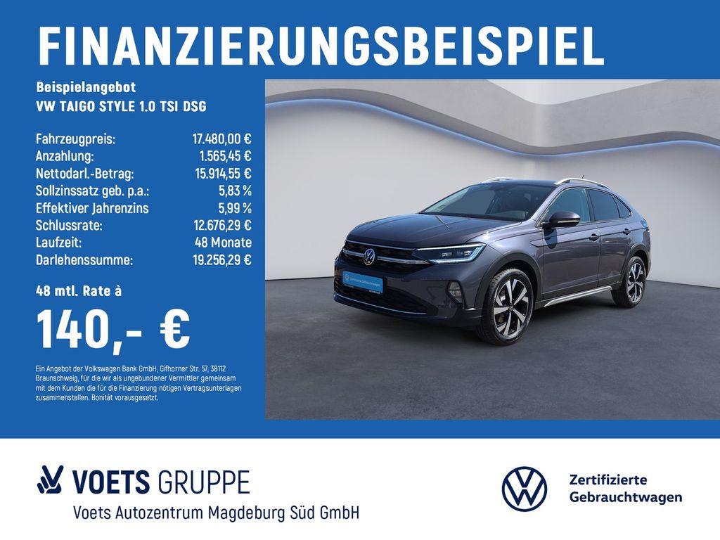 Volkswagen TAIGO STYLE 1.0 TSI DSG MATRIX-LED+SHZ+REAR-VIEW