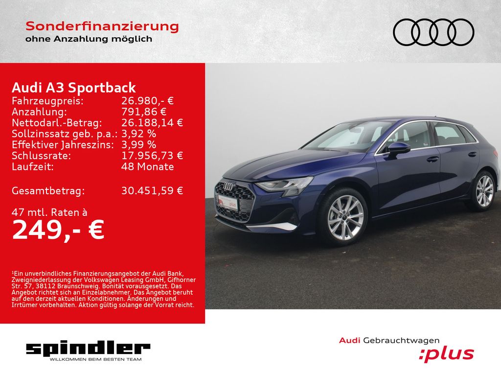 Audi A3 Sportback advanced 35TDI S-tronic / MMI-Navi+