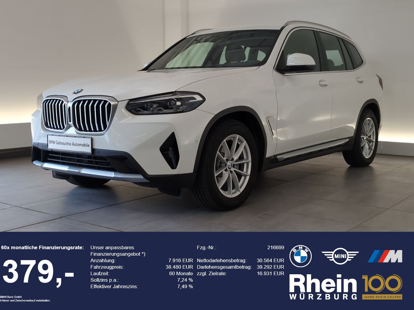 BMW X3 xDrive20d Navi/LED/RFK/PDCvo+hi/DAB/SLI Navi/