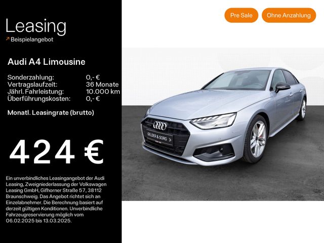 Audi A4 Limousine 40 TFSI qu. S line AHK*B&O