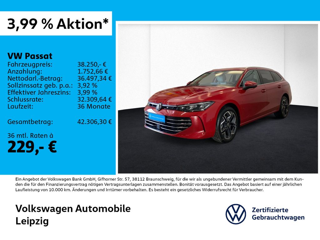 Volkswagen Passat 2.0 TDI Elegance*LEDER-hell*DCC*IQ.LIGHT*