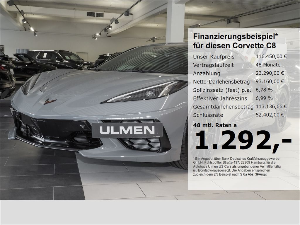Corvette C8 Stingray Cabriolet 3LT Frontlift Vollausstatt