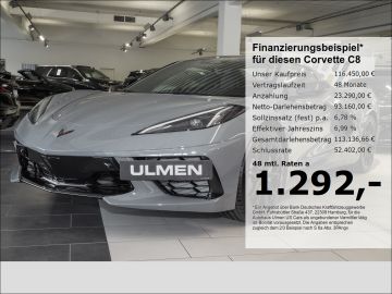 Corvette Leasingangebot: Corvette C8 Stingray Cabriolet 3LT Frontlift Vollausstatt