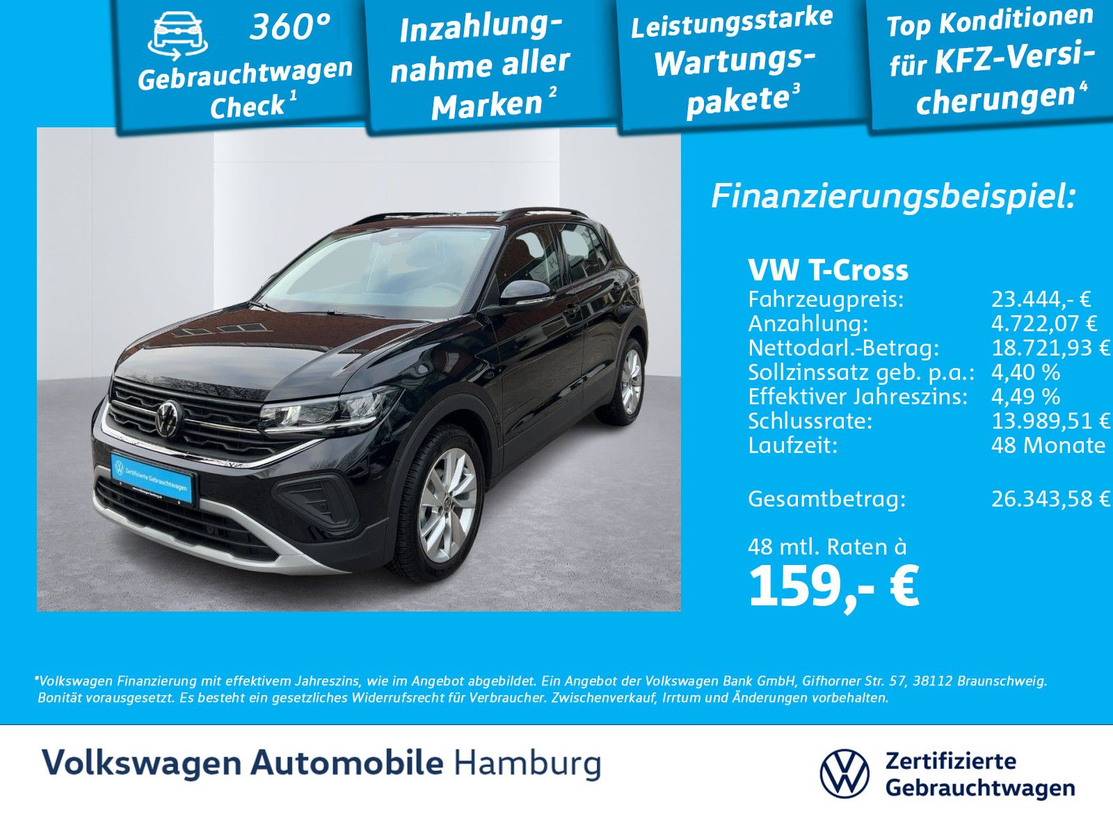 Volkswagen T-Cross 1.0 TSI Life Einparkhilfe LED Sitzhzg