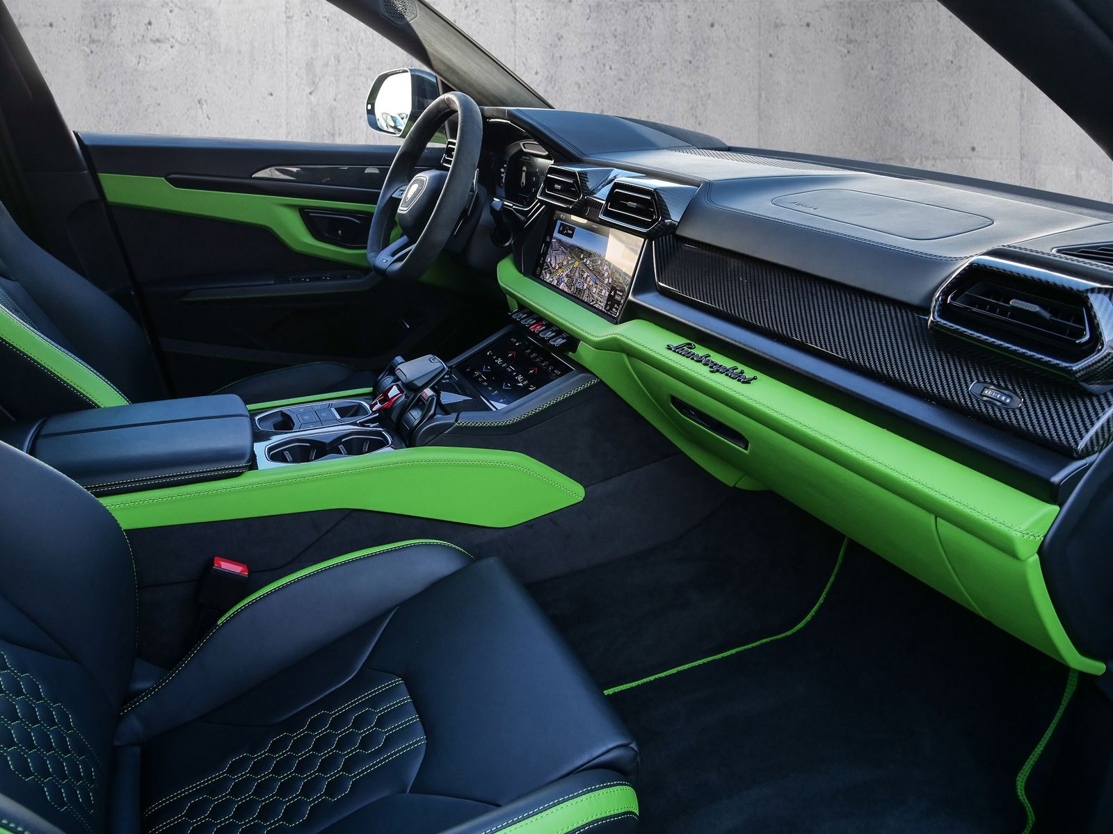 Lamborghini Urus SE Verde Selvans, Big Interior Carbon Pack foto 15