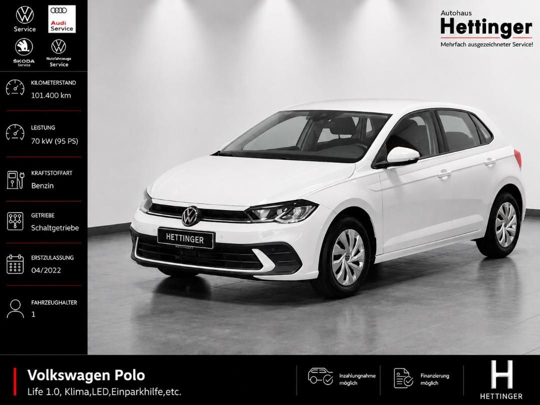 VW Polo Life 1.0, Klima,LED,Einparkhilfe...