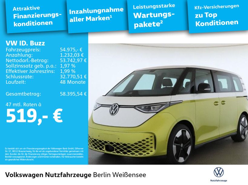 Volkswagen ID.Buzz Pro KR*1,99% FIN*PANO*RFK*NAV*MATRIX*AHK imagem 3