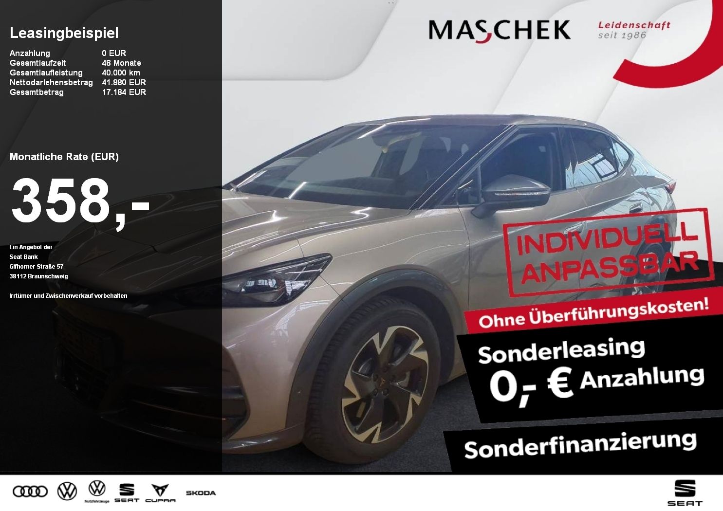 Cupra Tavascan Sonderleasing 360°View Navi Sound Memor
