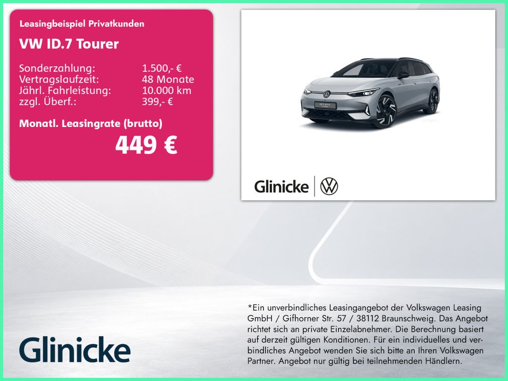 ID.7 Tourer GTX W-Pumpe/AHK/Pano/DCC/360/Nav/21"