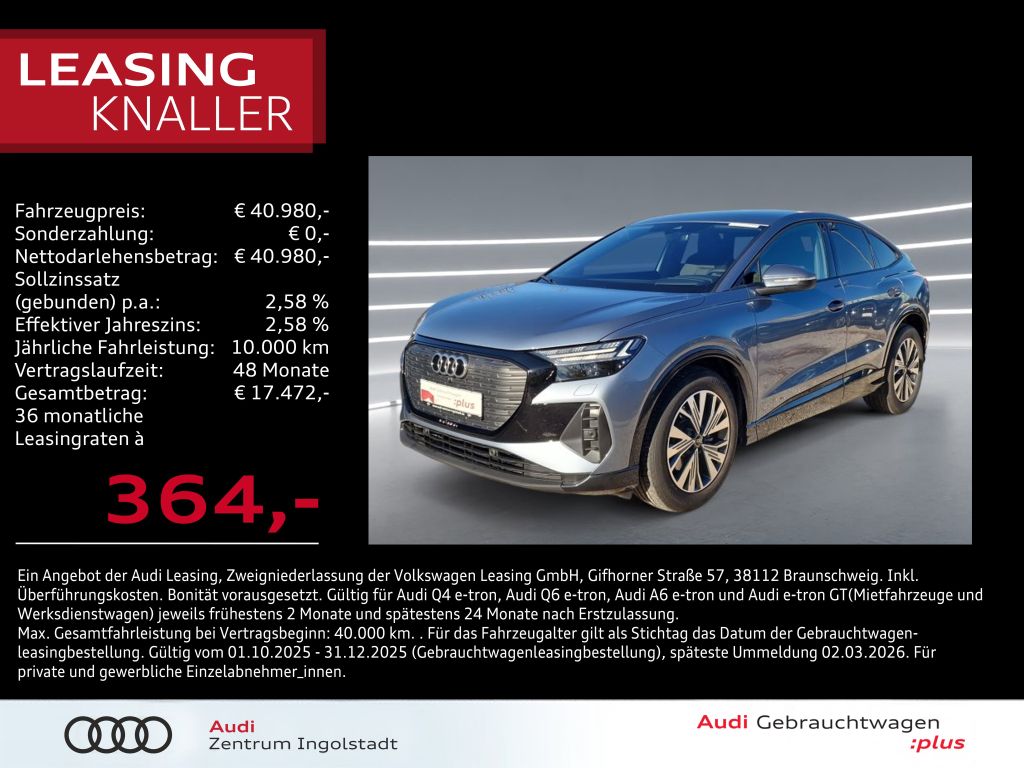 Audi Q4 Sportback e-tron 35 MATRIX NAVI PRO AHK 19"