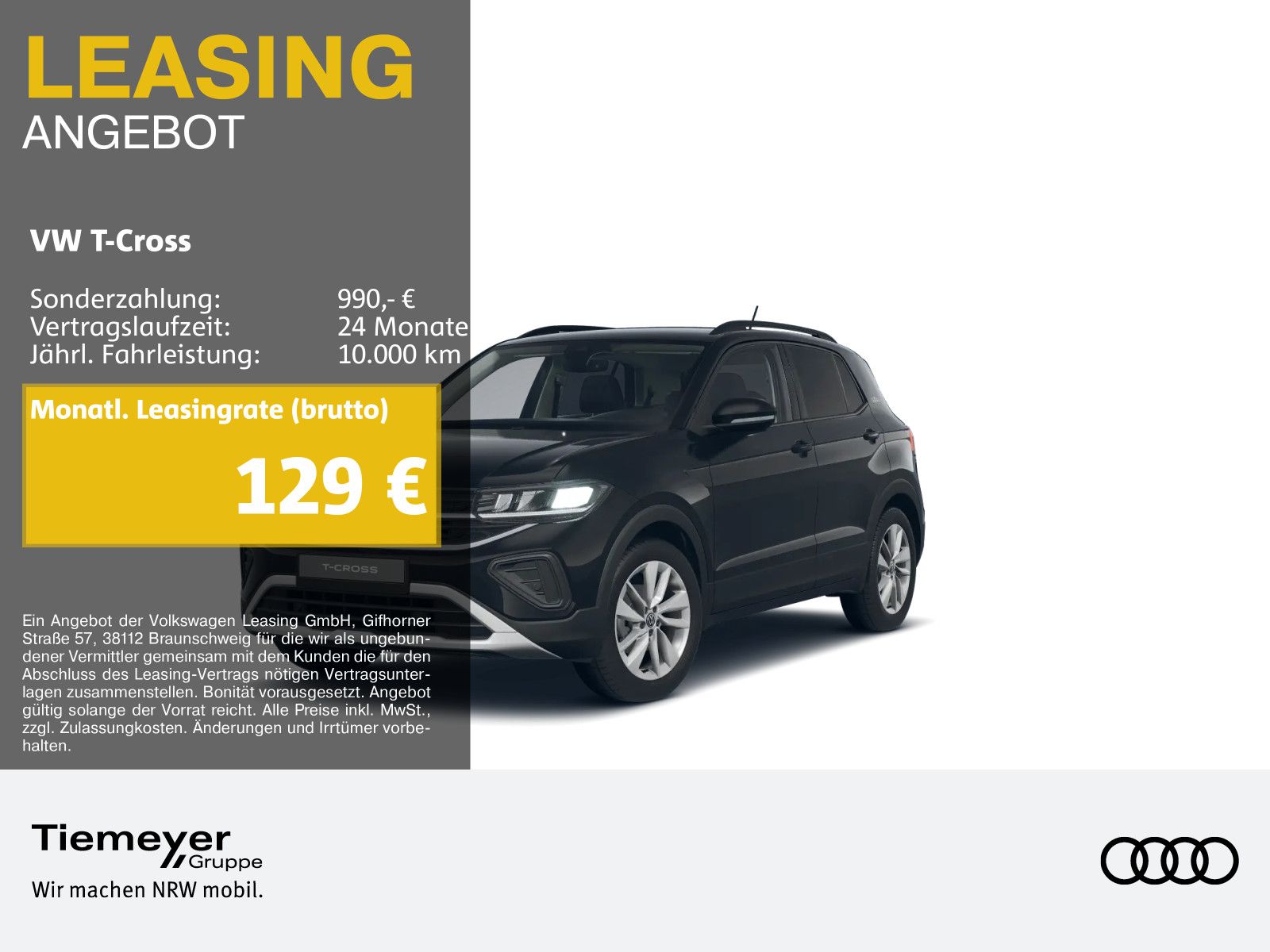 Volkswagen T-Cross 1.0 TSI GOAL LED NAVI ASSIST APP-CON