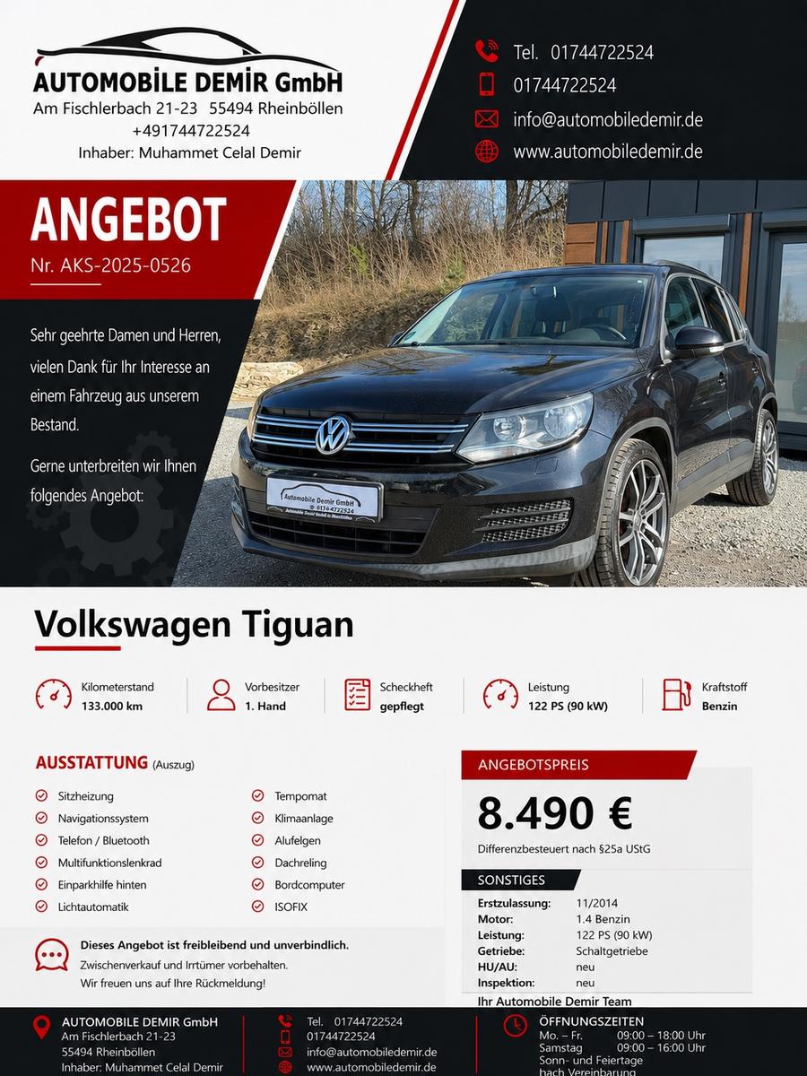 Volkswagen Tiguan Trend & Fun BMT/SHZ/TEL/BT/NAVI/ABT/S.HEF