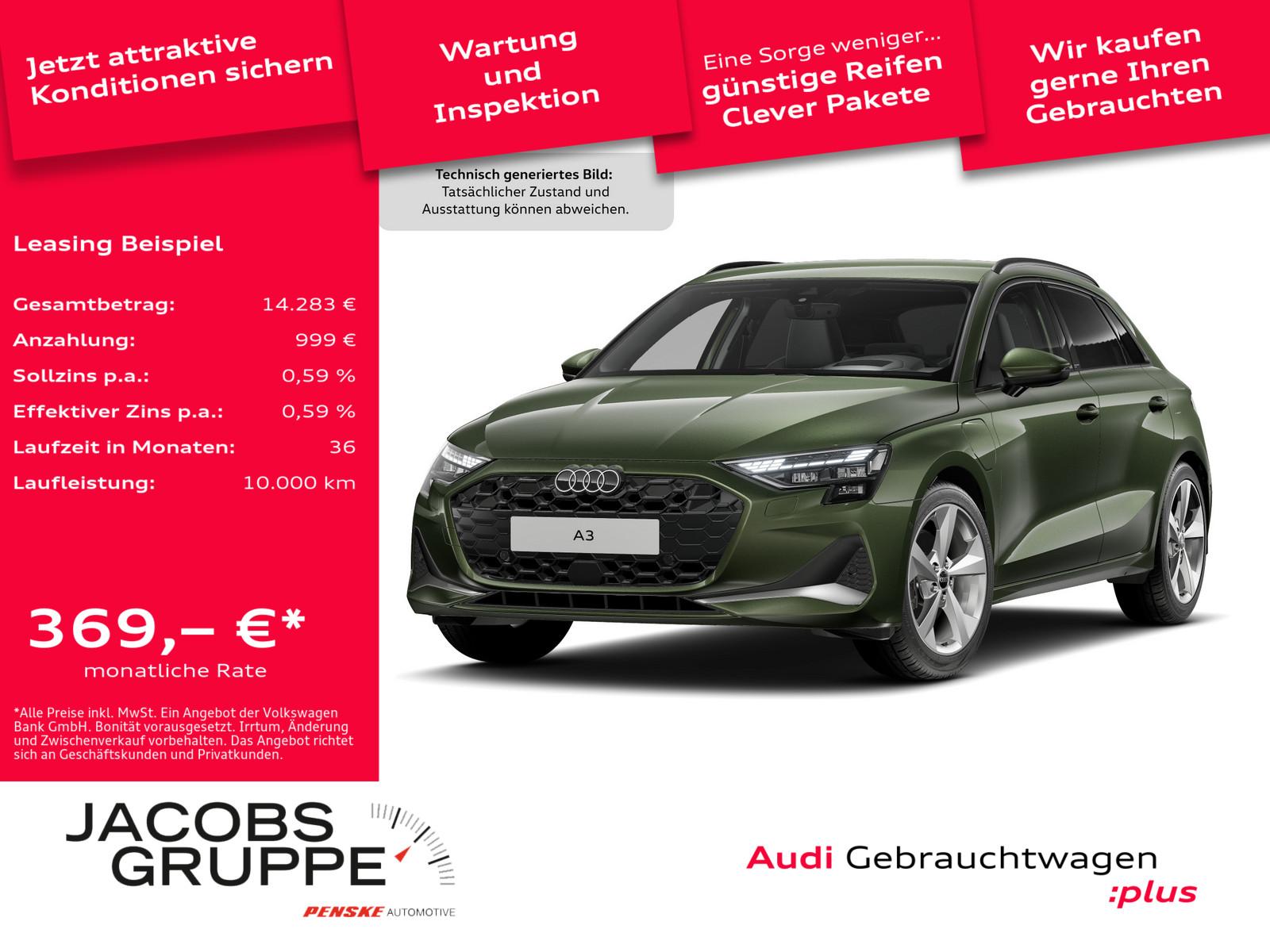 Audi A3 Sportback 40TFSIe HuD/S-Sitze/Matrix/AHK/SONO