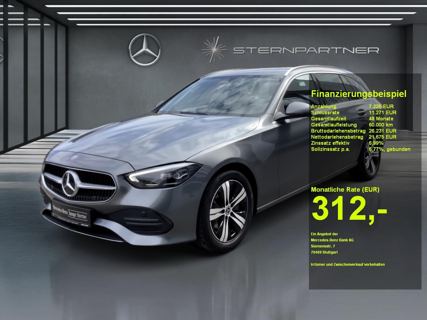 Mercedes-Benz C 200 T Avantgarde+MBUX+Ambiente+CarPlay+KAMERA