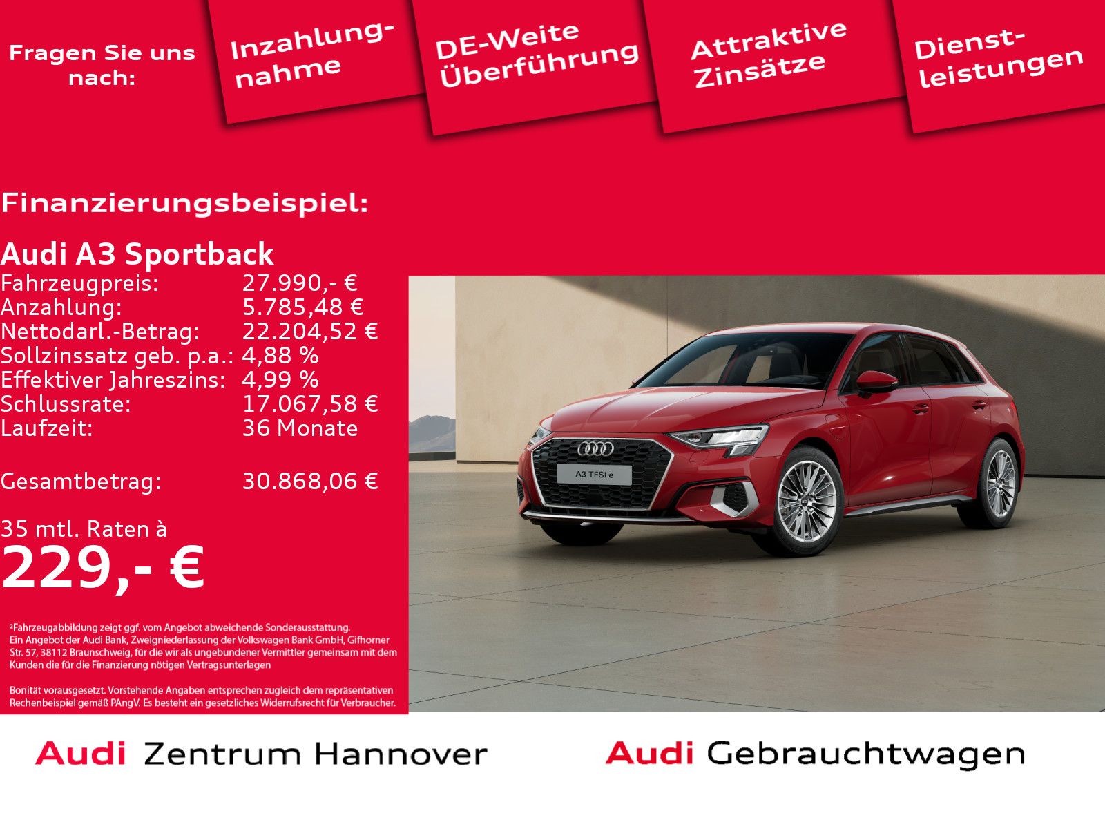 Audi A3 Sportback advanced 40 TFSIe Navi LED DAB