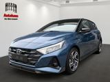 Hyundai i20 N-LINE NAVI+PARKASSISTANT+ABSTANDSTEMP+SITZH - mit Benzin-Antrieb: Blau, Scheckheftgepflegt, mit Klimaanlage