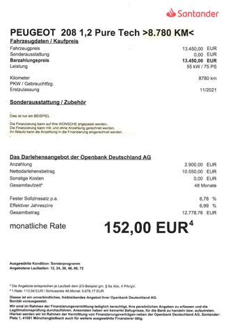 Fahrzeugabbildung Peugeot 208 Like >8.780 KM/ Klima/TEMP/DAB-Radio<