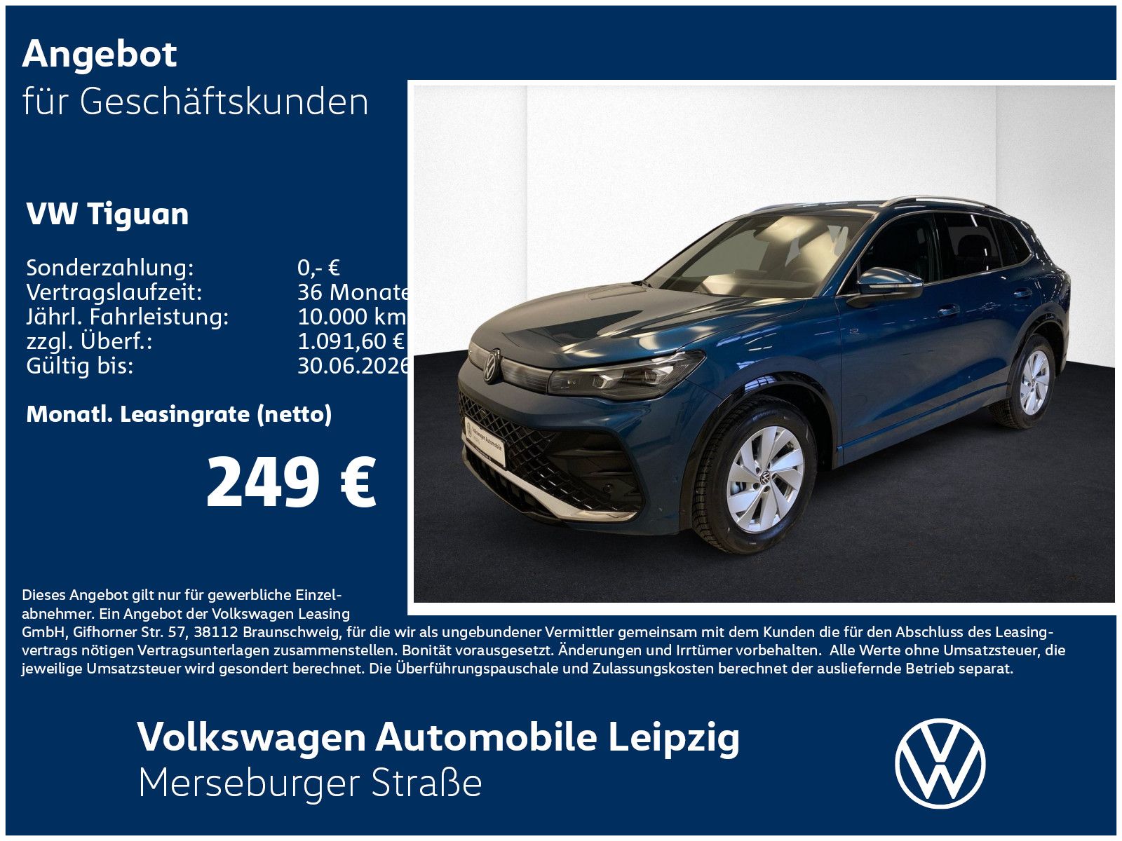 Volkswagen Tiguan R-Line eTSI 110kW DSG Preisvorteil 14899€