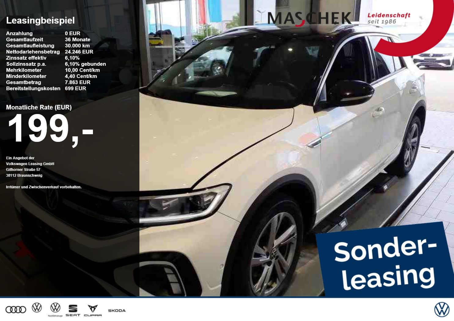 Volkswagen T-Roc R-Line 2.0 TDI DSG AHK Navi Rear View Mass