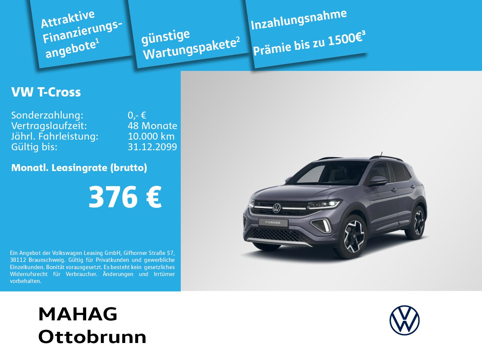 Volkswagen T-Cross R-Line 1.5 TSI AHK IQ.Light Navi ParkPil