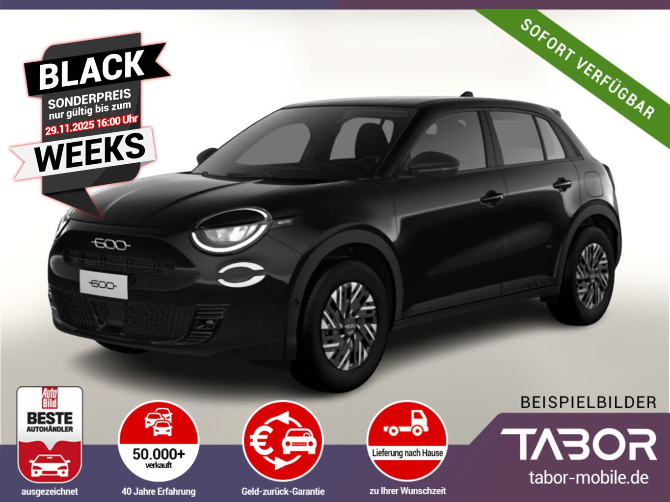 Fiat 600e RED 11kW-OBC PDC Temp CarPlay Wärmepumpe BT