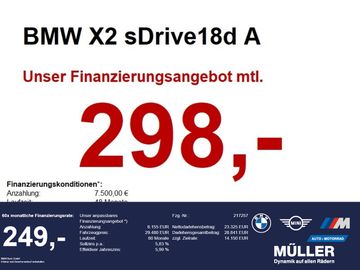 BMW X2 sDrive18d A M Sport AHK/LED/NAVI/CAM/TEMPO/SH